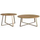 Ver imagem 2 de Conjunto 02 Mesas de Centro 60cm e 80cm com Pés Metálicos 27960 Artesano - Hanover/dourado