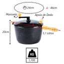Ver imagem 3 de Pipoqueira Alumínio Preta Pipoca Doce Salgada 5100ml 24cm