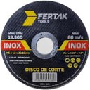 Ver imagem 2 de Disco de Corte para Metal Aço Inox Ferro Esmerilhadeira 115x1x22mm | Fertak | Kit 10 Un