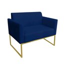 Ver imagem 5 de Kit 1 Namoradeira e 1 Poltrona Marisa Suede Azul Marinho