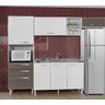 Jogo de Cozinha Compacta Carla com 4 Peças - Poquema - Branco / Preto Total - 3