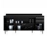 Balcão Ágatha 180cm Preto C/ Tampo - Vallisa Decor - 3