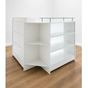 Ver imagem 1 de Balcão Caixa + Expositor Vidro 100% Mdf Branco Desmontado - Suprema Móveis