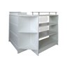 Balcão Caixa + Expositor Vidro 100% Mdf Branco Desmontado - Suprema Móveis - 1