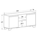 Ver imagem 3 de Rack com Painel e Estante em Mdp Branco com Siena