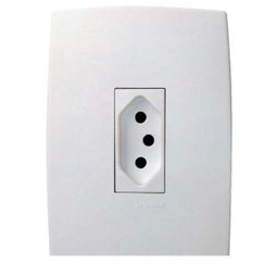 Tomada vertical 20A com placa Pialplus Pial - 1 Tomada vertical 20A com placa Pialplus Pial - 1