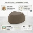 Ver imagem 3 de Puff Orgânico Decorativo 75cm Orbis Bouclé Marrom - Nexta Casa