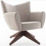 Poltrona Carmen Estofada Base em Madeira Studio D S316 - 3