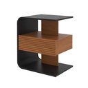 Ver imagem 2 de Mesa de Cabeceira Celta em Mdf 15mm com 1 Gaveta Preto e Cedro