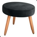 Ver imagem 3 de Jogo de Poltronas e Puff Austin Veludo Inca Preto
