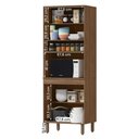 Ver imagem 3 de Paneleiro Pop Torre Quente 70cm com 4 Portas e 1 Nicho Freijo/chumbo/freijo