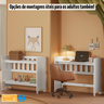 Mini Berço com Colchão Multiuso 5 em 1 Mesa Aparador Infantil Quarto Bebê - 5