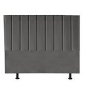 Ver imagem 2 de Cabeceira Estofada Carla 160CM Queen Suede Cinza Escuro - D A DECOR