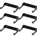 Ver imagem 1 de Kit 6 Suportes para Garrafa de Vinho em Aço Adega de Parede Preto Adega Suspensa Horizontal para