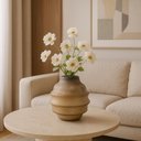 Ver imagem 2 de Vaso em Vidro Marrom Fosco Decorativo P 29x33cm