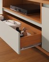 Ver imagem 4 de Rack Piazza 2,27m para Tv 75" com 3 Gavetas Mavaular:naturalle/off