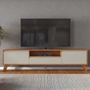 Ver imagem 2 de Rack Piazza 2,27m para Tv 75" com 3 Gavetas Mavaular:naturalle/off