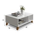 Ver imagem 2 de Mesa de Centro Sala de Estar Branco Jordania