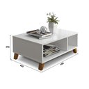Ver imagem 2 de MESA DE CENTRO SALA DE ESTAR BRANCO JORDANIA