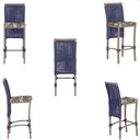 Ver imagem 5 de Mesa Bistrô e 4 Banquetas Roma Fendi Corda Náutica Estofado 6 Trama Original