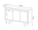 Ver imagem 4 de Balcão de Escritório 3 Portas ME4120 Branco