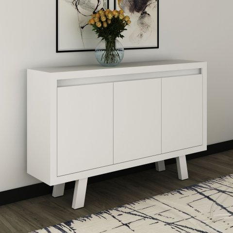 Balcão de Escritório 3 Portas ME4120 Branco