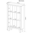 Ver imagem 3 de Estante Biblioteca 6 Prateleiras Me4121 Clássico Tecno Mobili