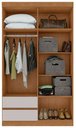 Ver imagem 6 de Guarda-roupas Solteiro 4 Portas 2 Gavetas sem Espelho com Pés Zeus - Lp - Rei de Casa Amendoa Clean/