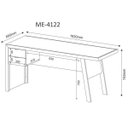 Ver imagem 4 de Escrivaninha Mesa Escritório ME4122 2 Gavetas 163cm Carvalho e Fendi Marrom