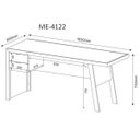 Ver imagem 4 de Escrivaninha Mesa Escritório 163cm 2 Gavetas Me4122