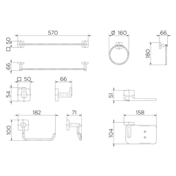 Kit Acessórios Para Banheiro Docol Trip Cromado 5 Peças - 4