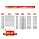 Ver imagem 5 de Guarda-Roupa Modulado Casal Safira 005 em MDF com 11 Portas e 7 Gavetas Una Mobília