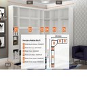 Ver imagem 3 de Guarda-roupa Modulado Casal Safira 005 em Mdf com 11 Portas e 7 Gavetas Clic Móveis