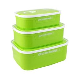 (lifestyle) Conjunto de Potes para Alimentos com 3 Peças - Verde - 4