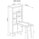 Ver imagem 3 de Escrivaninha com Estante Me4125 2 Portas 77,6cm Tecno Mobili