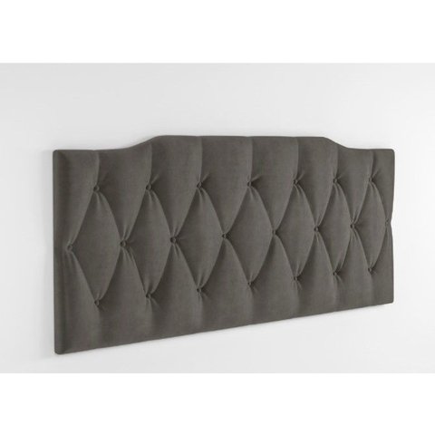 Cabeceira Painel Estofada Casal 1,40 Dobrável Cama Box Nicole Grafite