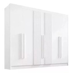 Guarda Roupa Casal Athos Ripado Branco Ddoro - 1