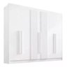 Guarda Roupa Casal Athos Ripado Branco Ddoro - 1