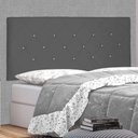Ver imagem 5 de Cabeceira Painel Solteiro 0,90m Tânia Suede Cinza