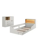 Ver imagem 2 de Quarto Infantil com Cama Solteiro Montessoriana com Iluminação LED e Comoda Lille Bege/Arenas
