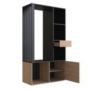 Ver imagem 5 de Guarda-Roupa Closet com 1 Porta e 1 Gaveta 100cm Multimóveis Crpro-CLO002 Preto/Madeirado