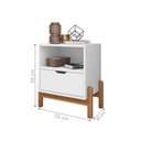 Ver imagem 3 de Mesa de Cabeceira Paris Branco