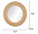 Ver imagem 3 de Espelho Redondo 60cm Decorativo com Moldura em Corda de Sisal CCS