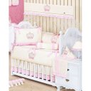 Ver imagem 1 de Kit Berço Realeza 100% Algodão 09 peças Rosa - Giz de Cor