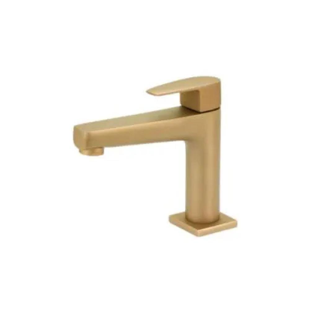 Torneira de Mesa para Lavatório Color Led Bica Baixa Dourado Fosco - Perflex - 1
