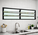 Ver imagem 1 de Vitro Basculante 2 Seções de Alumínio Preto 60x120