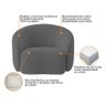 Kit Sofá 3 Lugares 200cm e 2 Poltronas Orgânica Luxo Recepção Amore Linho Cinza Escuro - Amarena Móv - 7