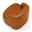 Ver imagem 3 de Kit 02 Poltronas Decorativas Orgânicas Living Leez Giratória Couríssimo Caramelo - Desk Design