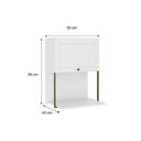 Ver imagem 2 de Armário Aéreo para Cozinha Bella 2605 com 1 Porta 60cm Nogal-cinza - Carraro