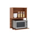 Ver imagem 3 de Armário Aéreo para Cozinha Bella 2605 com 1 Porta 60cm Nogal-cinza - Carraro